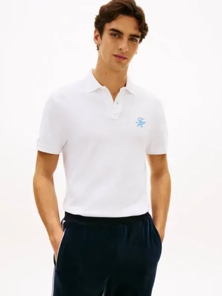 Tricou polo Tommy Hilfiger alb