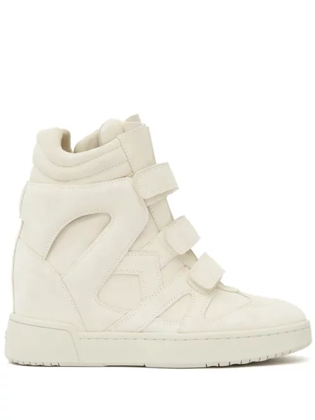 Sneakerși Isabel Marant cu pană alb