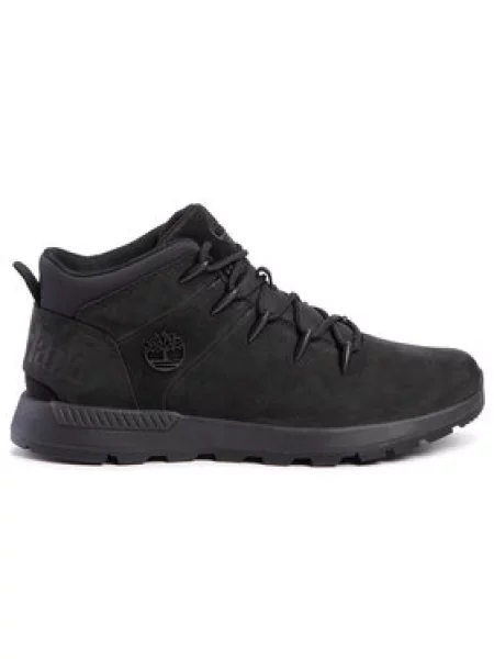 Bokacipő TIMBERLAND Sprint Trekker Mid Hiker Black Nubuck fekete