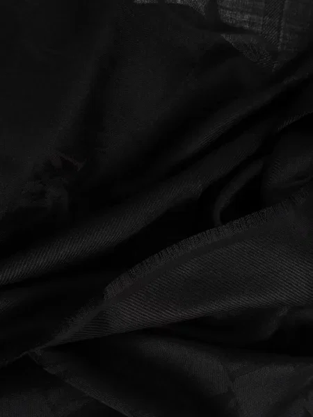 Fular Max Mara din jacard cu autograf negru