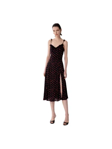 Sukienka midi Mar De Margaritas z krepy czarna