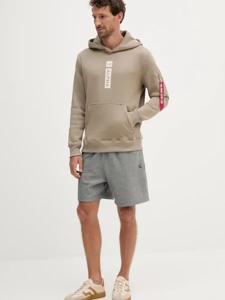 Calvin Klein Jeans Szorty sportowe Premium Terry szary