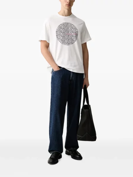 Tricou Michael Kors cu imagine alb