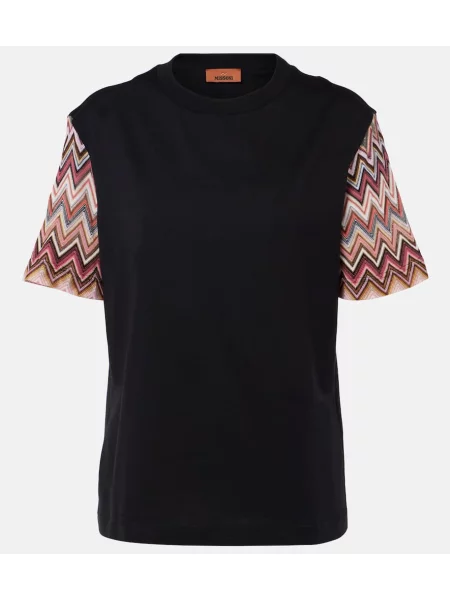 Tricou Missoni cu broderie negru
