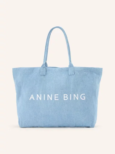 Anine Bing Shopperka Leo Canvas blau