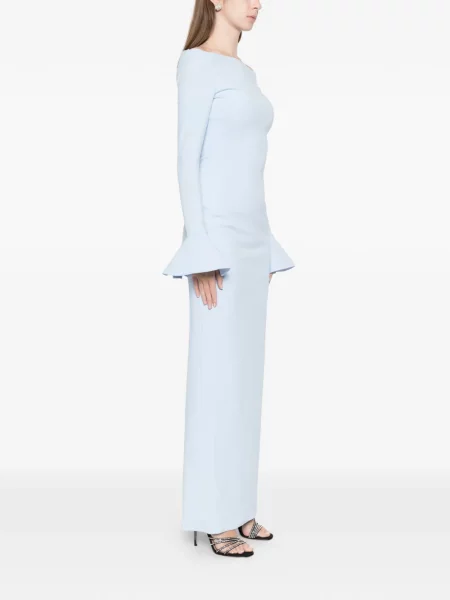 Rochie maxi Solace London de costum albastru