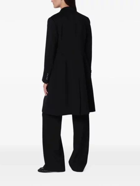 Вълнено двуредно палто Dolce & Gabbana черно