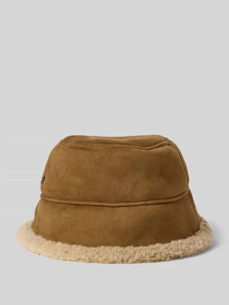 Czapka typu bucket hat z futerkiem Loevenich brązowa