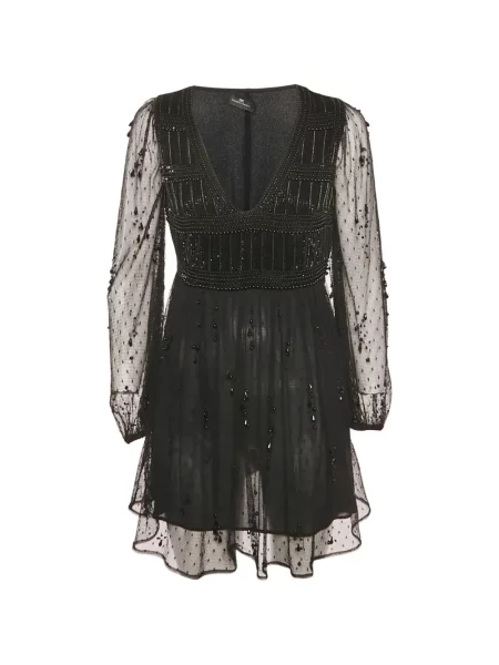 Rochie mini Elisabetta Franchi din tul negru