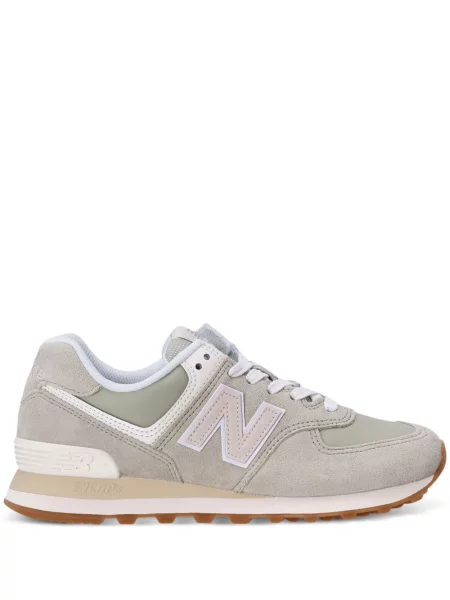 Sneakerși New Balance 574 din piele gri