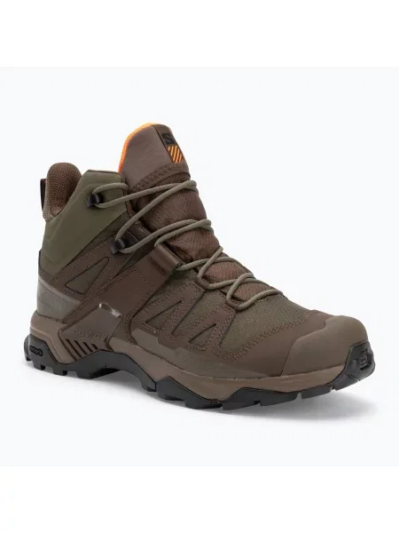 Férfi túrabakancs Salomon X Ultra Tracker GTX zöld/földbarna/cápa bőr X Ultra Tracker GTX zöld