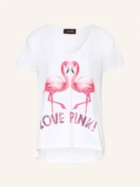 Miss Goodlife Koszulka Z Cekinami weiss biała