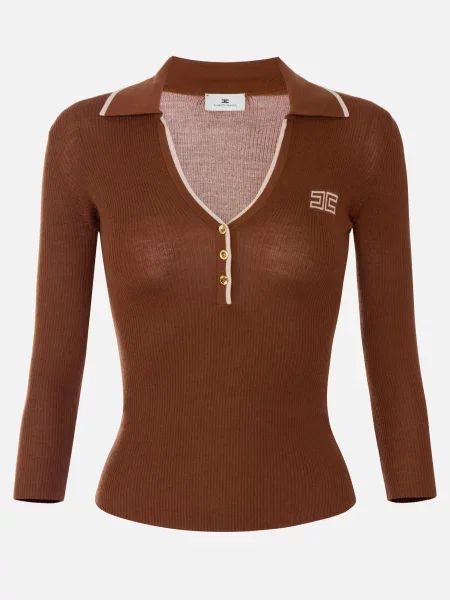Светр Elisabetta Franchi коричневий