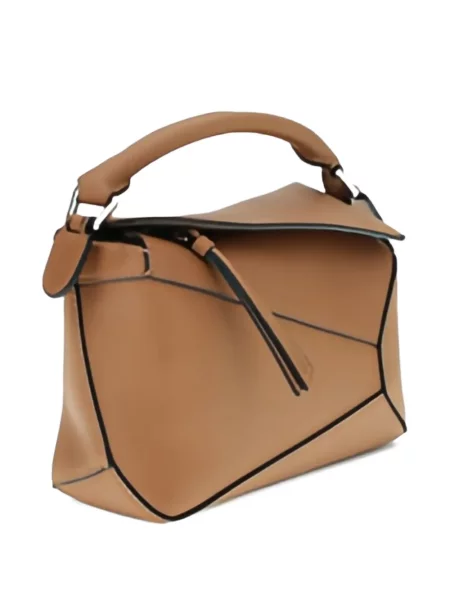 Geantă shopper Loewe cu imprimeu geometric maro