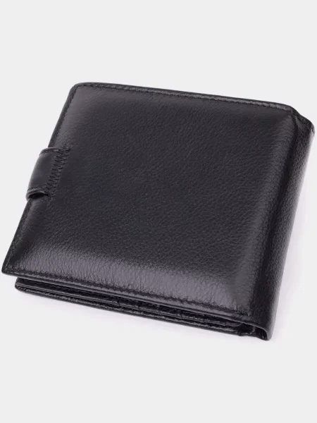 Кожаный кошелек St Leather Accessories черный