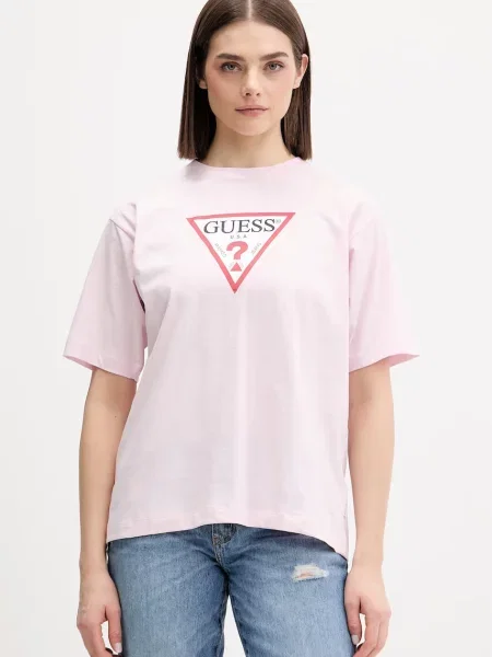 Guess Jeans kratka majica roza