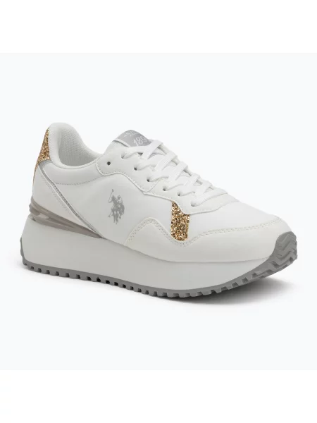 Női cipő U.S. Polo Assn. fehér/arany fehér
