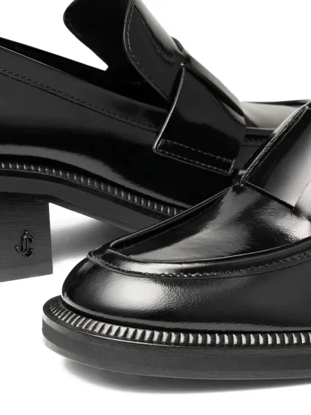 Кожени лоуфъри Jimmy Choo черно