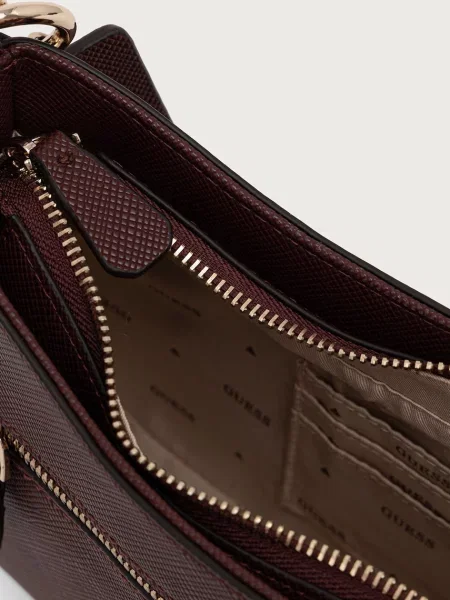 Кожаная сумка хобо Guess