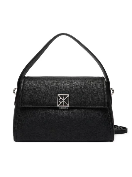 Calvin Klein Ročna torba Emblem Hw Pebble Shoulder Bag 25 črna