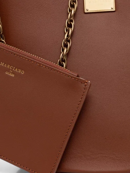 Кожаная сумка Marciano By Guess коричневая