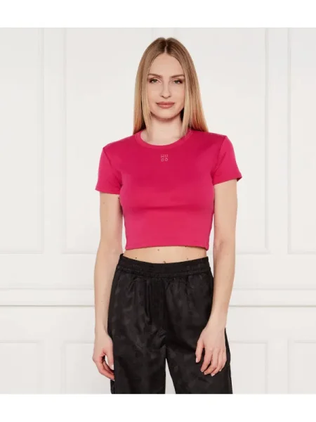 HUGO Tricou Delanor | Cropped Fit