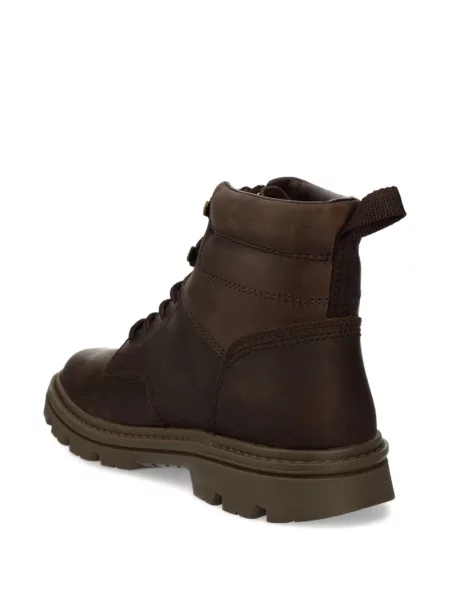 Botine Caterpillar cu șireturi din piele maro