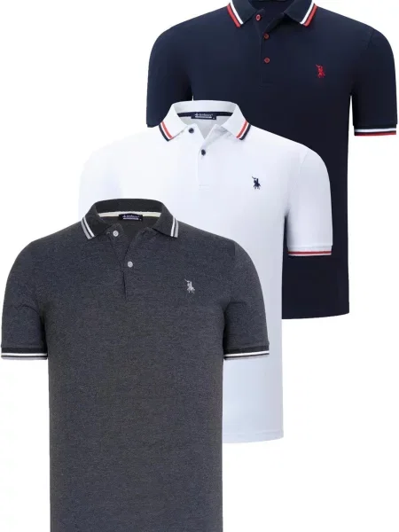 Tricou polo Dewberry gri
