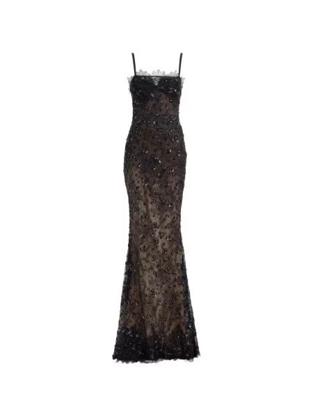 Rochie maxi Elie Saab cu paiete negru