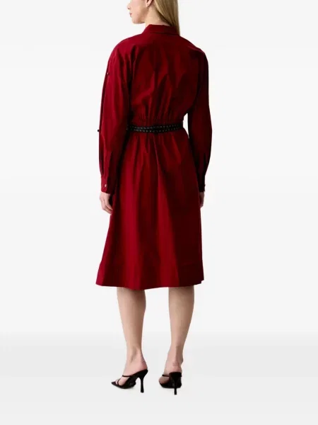 Cu centură rochie tip cămașă Dkny roșu