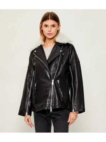 All Saints Geacă de piele VENDRA | shearling negru