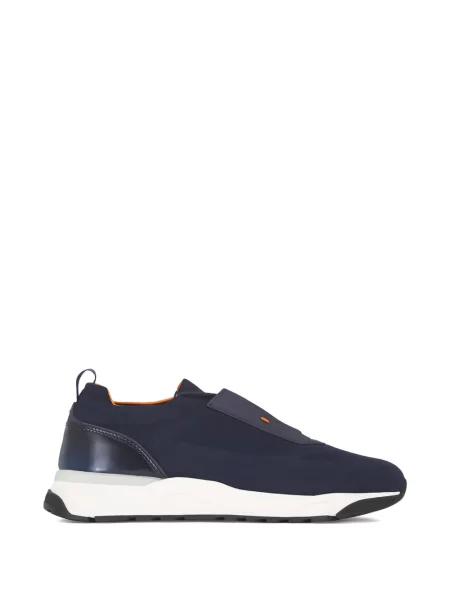 Sneakerși Santoni cu șireturi din dantelă albastru