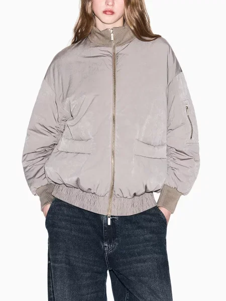 Бомбер Armani Exchange поліамід/поліестер бежевий