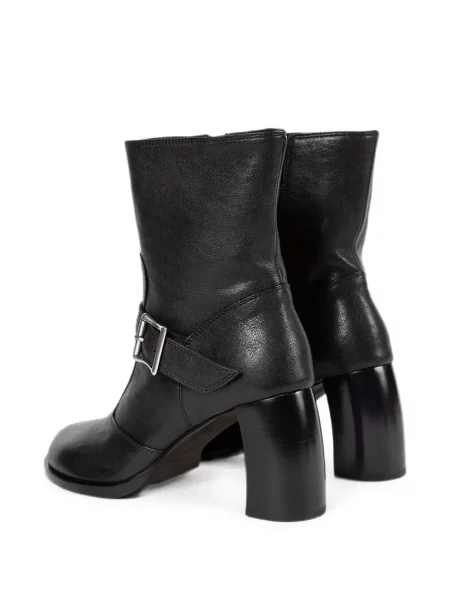Kožne remenčić gležnjače Ann Demeulemeester sa kopčom crna
