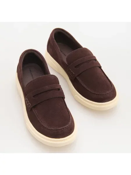 Reserved Velúr loafer cipő barna