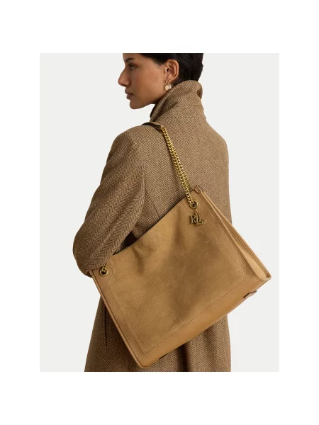 LAUREN RALPH LAUREN Ročna torba Svetlo rjava