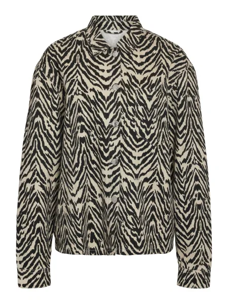 Noisy may Geacă de primăvară-toamnă NMMARLEY ecru negru