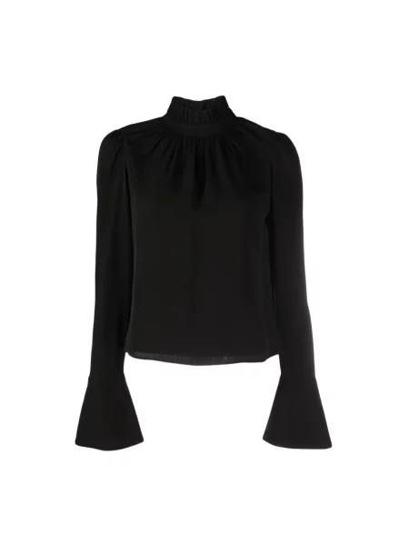 Bluzka Paco Rabanne z długim rękawem czarna