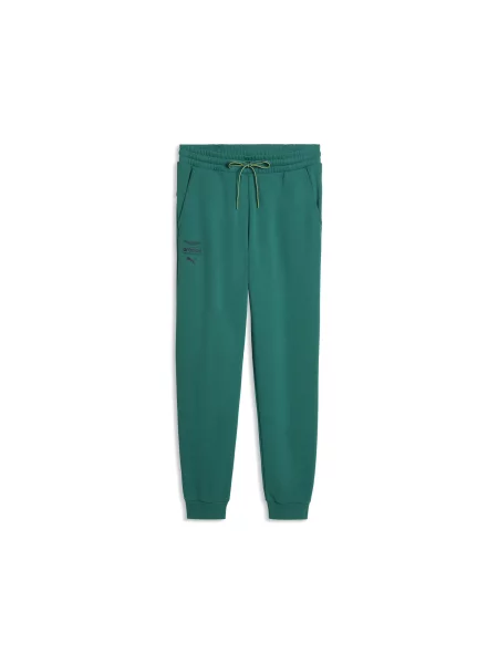 Spodnie dresowe PUMA x ASTON MARTIN ARAMCO TEAM Essentials Akcesoria S zielony