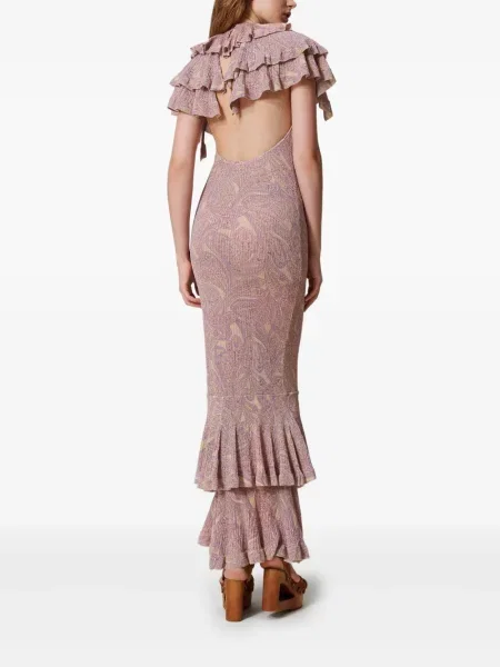 Плетена костюм рокля Twinset розово