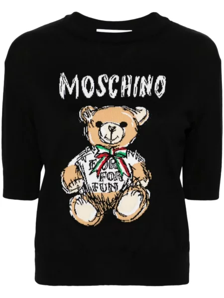 Cropp pulover Moschino teddy negru