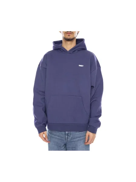 Bluza z kapturem Obey z kapturem niebieska
