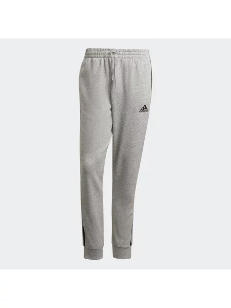 Spodnie Adidas w paski zwężane frotte czarne