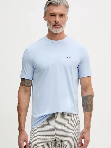 BOSS Green T-shirt Tee niebieska