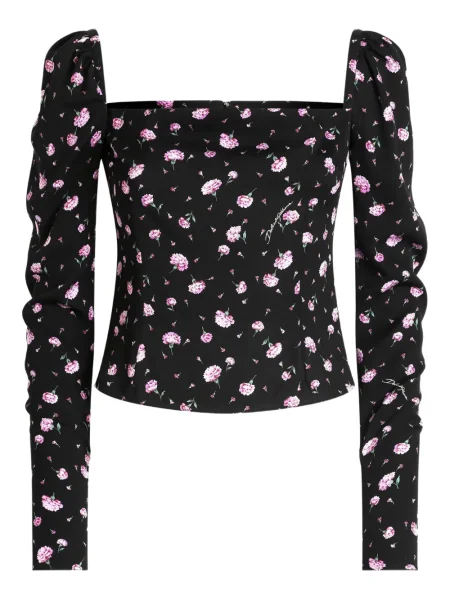 Bluză Dolce & Gabbana cu model floral negru