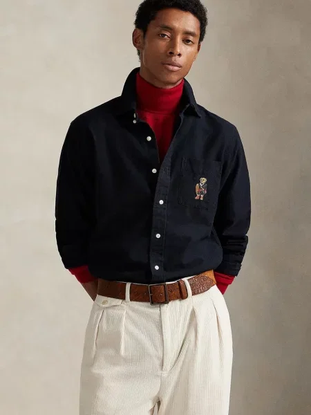 Риза Polo Ralph Lauren със стандартна кройка черно