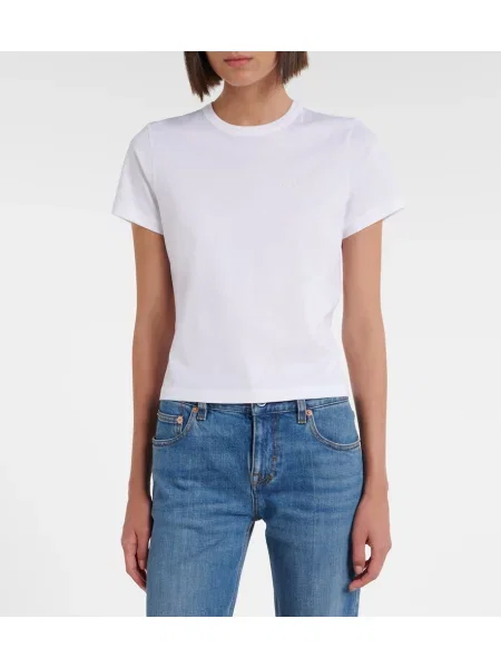 Tricou Gucci din jerseu alb