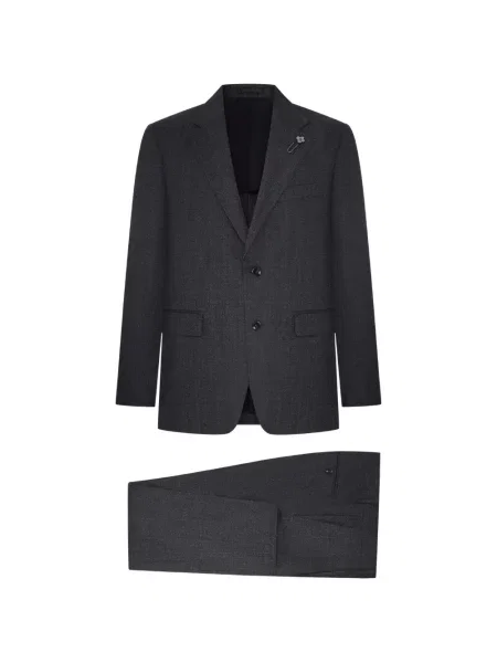 Costum Lardini cu model floral gri