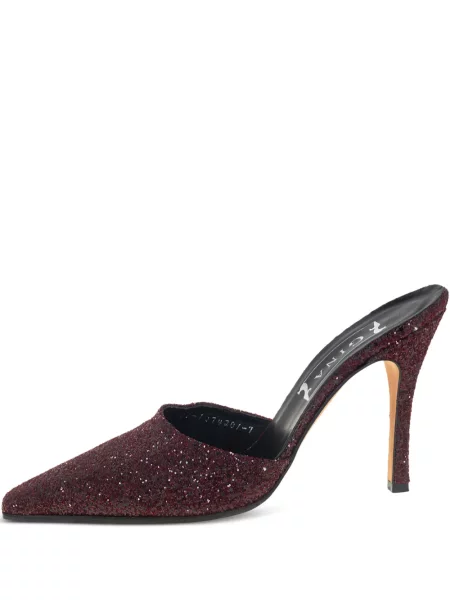 Pantofi cu toc Gina din piele roșu