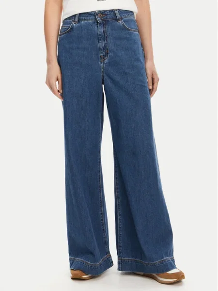 Weekend Max Mara Blugi Vega Bleumarin Wide Leg